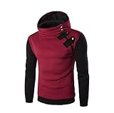 Cramberdy Herren Kapuzenpullover, Herren Pullover Mit Kapuze Herren Tops Outwear T-Shirt Herrenhemden Shirt Langarm Fitness Sweatshirt Casual Spleißen Hoodies Top Bluse Trainingsanzüge Pullover Hemd