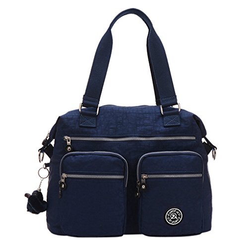 BXT Female Fashion Multi-use Casual Tote Bag Cross Body Nylon Shoulder Bag/Ladies Travel Waterproof Bag with Shoulder Strap/Teenage Girls School Satchnel Bag/Mummy Nursery Shoulder Bag Nappy Organiser Pack