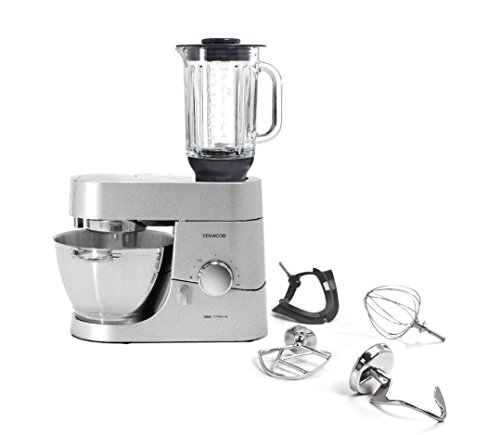 Kenwood Chef Titanium KMC050 Küchenmaschine, 1.400 W, 4,6 l Füllmenge, 4-teiliges Patisserie-Set, 1,6 l ThermoResist Glas-Mixaufsatz - 2