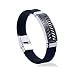 Produktbild CAOLATOR Männer Armband Edelstahl Armband Schwarz Silikon Armbänder Männerarmband Geflochten Armreif für Herren