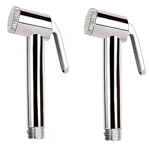 LOGGER - Design Health Faucet Gun Hand Jet Bidet Spray Head in ABS with high Gloss Chrome Finish, Simply Big (2 pcs Set)