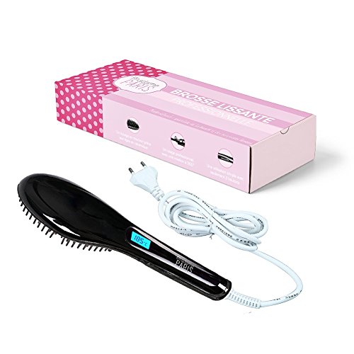 MadameParis ✮✮✮ Haarbürste Haar Glätter - ZOE Ausgabe ✮✮✮ sofort Glattes Haar - natürliches Ergebnis - einstellbare Temperatur - Keramik - kein Verbrennungsrisiko - seidiges Haar - täglicher Gebrauch
