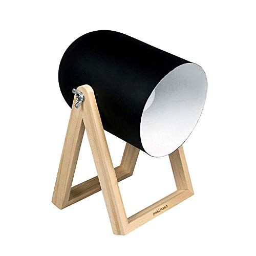 Lámpara de mesa Studio lámpara de mesa como foco con soporte de madera - Negro Mate