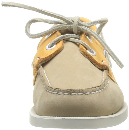Sebago Womens Spinnaker Boat Shoes B500030 Taupe/Orange 3 UK, 35.5 EU