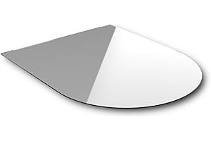 Glass Plate for Fireplace 100 x 80 cm - Glass Panel with 6 mm Tempered Safety Glass - Perfect as Spark Protection Plate - Round Arch, Clear