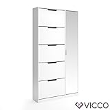 5 Kippfächer für je 4-5 Paar Schuhe sorgen für ausreichend Stauraum