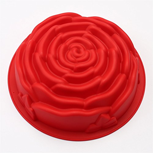 FantasyDay® 1er Silikon Backform / Muffinform für Muffins, Cupcakes, Kuchen, Pudding, Eiswürfel und Gelee – Rose - 3