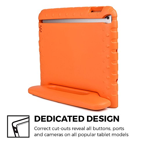 iPad 4 3 2 hülle fur kinder, COOPER DYNAMO Beanspruchbare, strapazeirfähige, robuste, gepolsterte Hartschalenhülle mit integriertem Griff, Standfunktion & durchsichtigem Displaysschutz (Orange) - 4