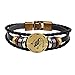 Produktbild Moonuy Frauen Armbänder 12 Konstellationen Armband Modeschmuck Männer Lederarmband Persönlichkeit Armband schöne Tier Zubehör Für Frauen (L)