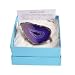 Produktbild Geode, brasilianischer Achat, mit Infokarte und Ständer violett
