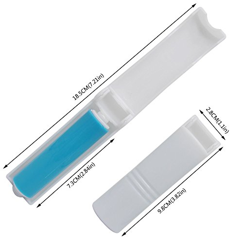Xcellent Global Tierhaar Entferner Roller Wiederverwendbarer Klebriger Picker Set 4 Stück Waschbar Tragbar Reiniger Fussel Roller, Blau HG162 - 4