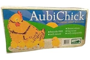 AUBIOSE AubiChick 20kg 100% Natural & Pesticide Free Supreme Hemp Bedding Providing More Warmth & Comfort for Less