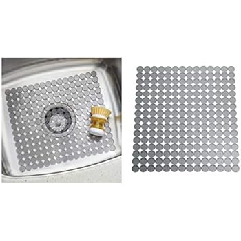 InterDesign Orbz Spülbeckenschutz, zuschneidbare Abtropfmatte aus