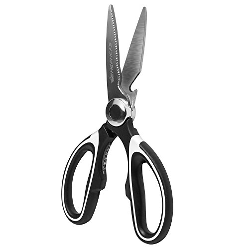Küchenschere: Scissors Kitchen with Glove Multi-Purpose Utility Scissors for Cutting Poultry, Fish, Meat, Vegetables, Herbs, Meat and BBQ - 8