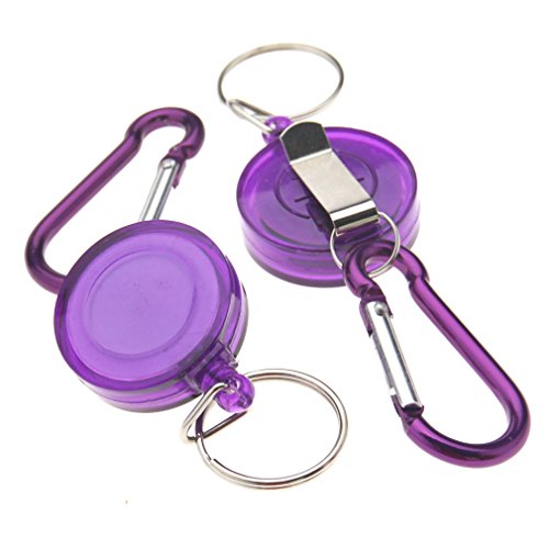 Preisvergleich Produktbild 2x Purpur Schlüsselrolle Schlüsseljojo Schlüsselanhänger Schlüsselhalter