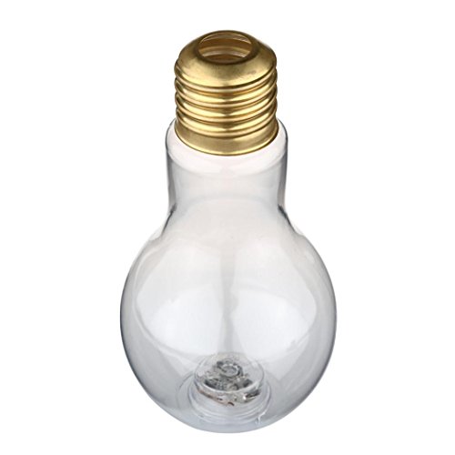 DOLDOA Glowing Light Bulb Shape Stand Plant Flower Vase Hydroponic Container Bottle,Gold - 2