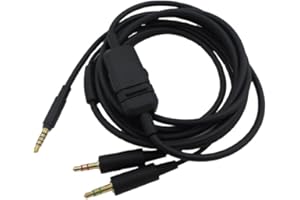 Taoricen MMX 300 Audiokabel, 3,5mm Kopfhörerkabel Kompatibel mit Beyer MMX300 2nd Gen Audiokabel mit Mikrofon Lautstärkeregler, Computer Version (2m / 6.6 ft)