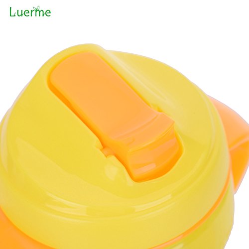 luerme 260 ml Babys Kids Kinder kein überschwappen Stroh Flasche Schnabeltasse Füttern Trinkbecher mit Griffen - 7