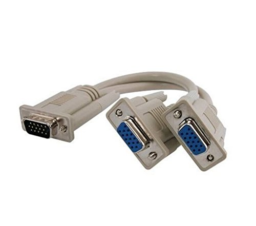 HaoYiShang VGA SVGA Y Dual-Splitter-Kabel Blei-Adapter-Konverter
