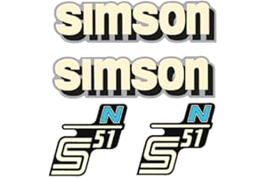 2TAKTSHOP Dekorsatz Simson S51N Retro Aufkleber Set wie Original