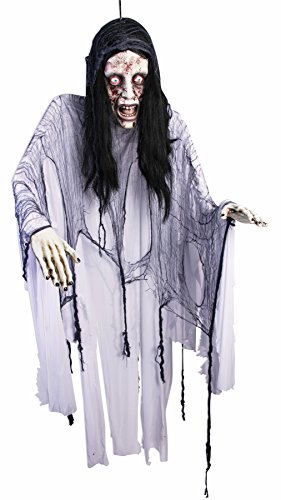 Preisvergleich Produktbild Horror Hänge Deko Bloody Mary Halloween Schocker Frauenleiche mit Stoffgewand ca 1,8 Meter riesig