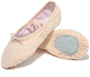 X2X Canvas Ballet Shoes Split Sole Leather Indoor Sports Gymnastic Dance Pilates Yoga Slippers for Kids and Adults in Different Size