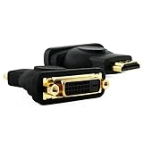 Der Cablesson HDMI männlich auf DVI weiblich Adapter ist konstruiert für eine unabhängige HDMI auf DVI Verbindung. Dieser HDMI m auf DVI f Adapter ist korrosionsbeständig dank der vergoldeten männlichen HDMI und weiblichen DVI Stecker.