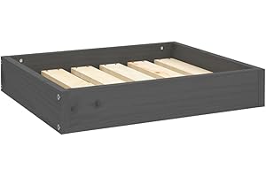 vidaXL Cama para Perros Madera Maciza de Pino Gris 51,5x44x9 cm Mascotas Gatos
