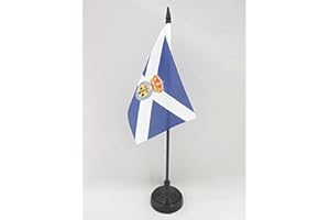 Drapeau de table Santa Cruz de Tenerife 15x10cm - PETIT Drapeaux DE BUREAU iles Canaries - Canarias 10 x 15 cm - AZ FLAG