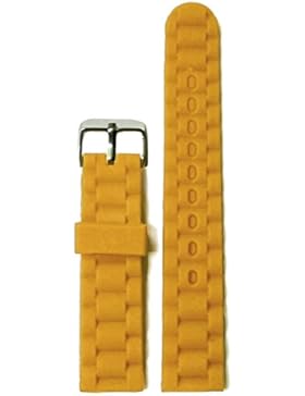 Alexis 18mm schöne gelb Silikon Jelly Gummi Mädchen Jungen-Armbanduhr Band Riemen Spring Bar und Werkzeug zum...