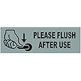 BIRD'S MIND Please Flush After Use Sign Board Toilet For Hospital Shops Office School Clinic Factory Garden Signage Business Commercial Sign Board Grey (L x H 30 x 10 CM)
