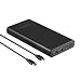 Produktbild Lumsing 15000mAh Externer Akku Power Bank Quick Charge 3.0 tragbares Ladegerät mit Micro USB Ladekabel und Typ-C Ladekabel für iPhone, iPad, Samsung Galaxy Tablet, Kameras, PSP und andere Smartphones (Schwarz)