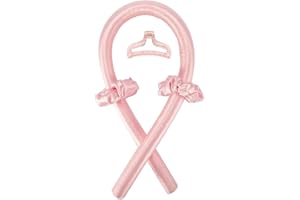 MAGNESIS Heatless Curling Rod Headband,No Heat Wave Hair Curlers Styling Tools for Long Medium Hair Make Soft And Shiny (Pink)