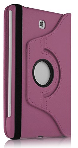 JAMMYLIZARD | Hülle für [ Samsung Galaxy Tab 4 8.0 ] 360 Grad rotierende Ledertasche mit automatischer Schaltfunktion, LILA - 5