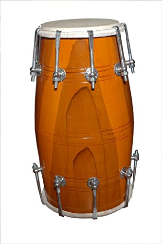 Handmade Wood Dholak Indian Folk Musical Instrument Drum Nuts N Bolt - Image 7