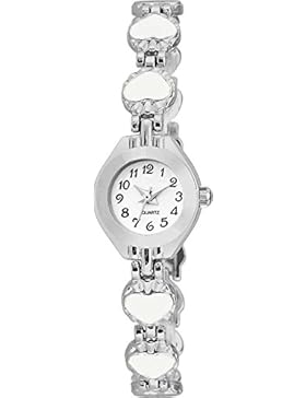worldcraft Einzigartige Design-Weiß Herz Armband Uhr für Mädchen und Frauen
