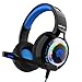 Produktbild Gaming Headset, UNIOJO Gaming Kopfhörer Professionell Deep Bass 3,5mm Surround Stereo Klangqualität LED Licht Lautstärkeregler für PC, mit 2 zu 1 Adapter für PS4, Nintendo Switch, Xbox One, Mac