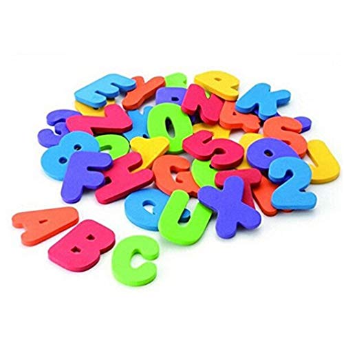 Lalang 36pcs numeri e lettere puzzle giocattoli per il bagno