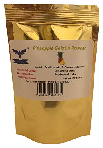 Pineapple Gelatin Powder 100gm(Real Fruit Powder) RS.160 (41.00% Off) - Amazon