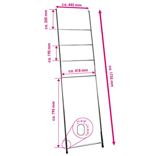 bremermann® Handtuchleiter, Handtuchhalter mit 4 Handtuchstangen zur Wandmontage - 7