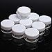 Teensery Plastic Cosmetic Makeup Container Jars 3ml 3 Gram Round Empty Cream Nails Powder Eye Shadow Jewelry Storage Container Box Pot (25 pcs)