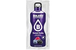 BOLERO Drinks 24 bustine da 9 grammi gusto FOREST FRUIT - Preparato istantaneo per Bevande con Stevia e Vitamina C e Senza Zucchero