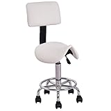 Costway Sattelhocker mit Lehne Sattel Hocker Praxishocker...