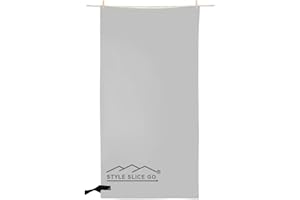 Style Slice Asciugamani microfibra, Telo Microfibra Palestra Campeggio di Viaggio,Assorbente Asciugatura Rapida Telo Mare，Compatto & Ultraleggero Telo Mare Microfibra - 3 Taglie，7 Colori