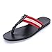 Produktbild XJB Herren Leder Hausschuhe & Flip-Flops 2018 Frühling Sommer Mode Lässig Strand Sandalen Indoor & Outdoor Rot, Grün (Farbe : B, Größe : 45)
