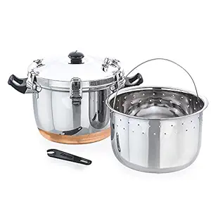 Expresso Stainless Steel Copper Bottom Rice Cooker Induction Friendly, 1L (Silver)