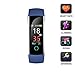 Price comparison product image LMtt Fitness Tracker, smart bracelet, fitness tracker heart rate sports watch relogio Mp3 smart wristband smart band Pk mi band 3 Pk honor band 4,Blue