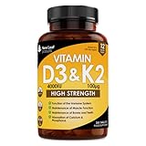 Vitamin D3 K2 - Vitamin D3 4000iu & Vitamin K2 100ug (mk7) 1 Year Supply, Supports Immunity, Calcium Absorption And Bone Health, Non-gmo, Uk Made By New Leaf 365 Micro Small Vegetarian Tablets,