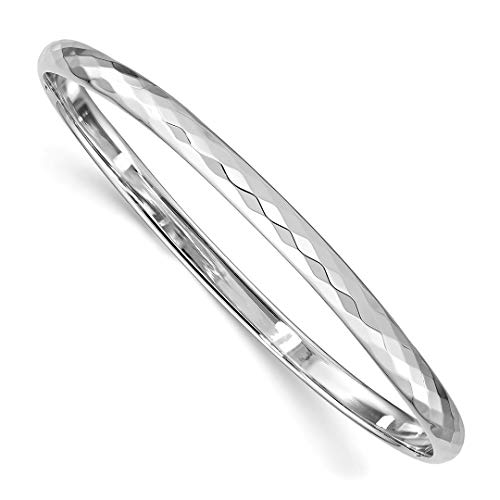 925 Sterling Silver 5mm Round Patterned Bangle Bracelet Cuff Expandable Stackable Slip On Fine Jewellery For Women Gifts For Her