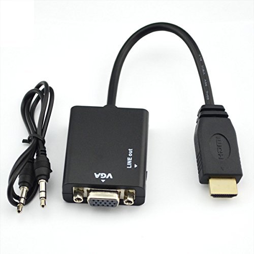 HDMI zu VGA mit Audio Output Kabel Konverter Adapter Kabel für HDTV PC PS3 XBOX